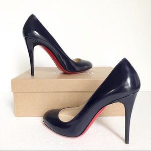 ** SOLD** Louboutin Blue Fifi Patent Leather Pumps